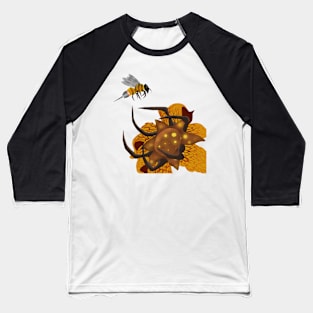 Pustula Flower Baseball T-Shirt